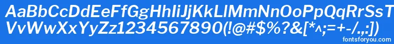 Шрифт LibrefranklinSemibolditalic – белые шрифты на синем фоне
