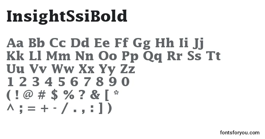 Шрифт InsightSsiBold – алфавит, цифры, специальные символы