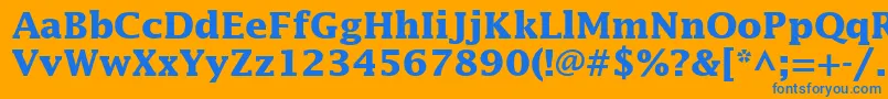 InsightSsiBold Font – Blue Fonts on Orange Background