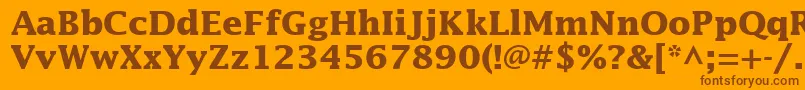 Шрифт InsightSsiBold – коричневые шрифты на оранжевом фоне