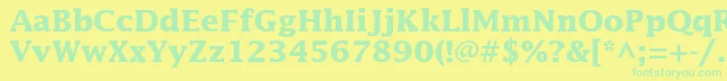 InsightSsiBold Font – Green Fonts on Yellow Background
