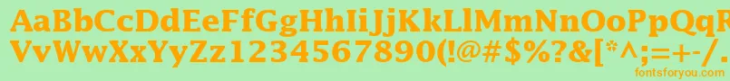 InsightSsiBold Font – Orange Fonts on Green Background