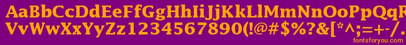 InsightSsiBold-fontti – oranssit fontit violetilla taustalla