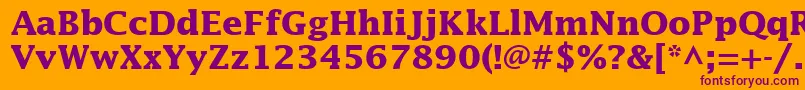 InsightSsiBold Font – Purple Fonts on Orange Background