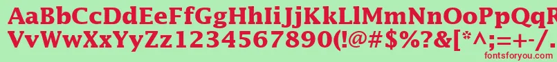 InsightSsiBold Font – Red Fonts on Green Background