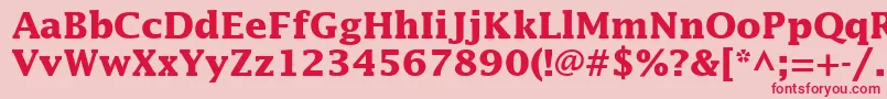 InsightSsiBold Font – Red Fonts on Pink Background