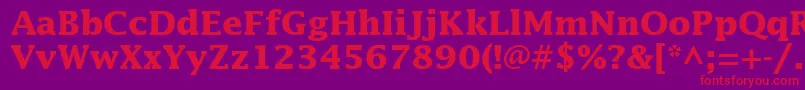 InsightSsiBold Font – Red Fonts on Purple Background