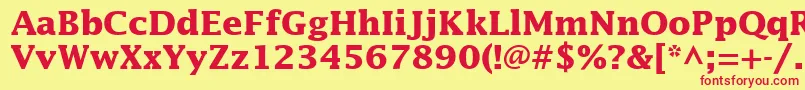 フォントInsightSsiBold – 赤い文字の黄色い背景
