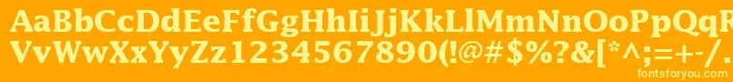 InsightSsiBold Font – Yellow Fonts on Orange Background