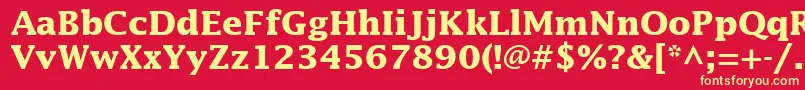 InsightSsiBold Font – Yellow Fonts on Red Background