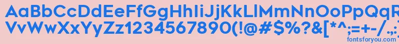 Więcej informacji o czcionce RenogaresoftRegular Czcionka RenogaresoftRegular – niebieskie czcionki na różowym tle