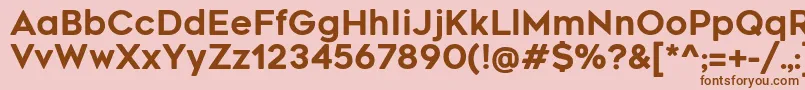 Police RenogaresoftRegular – polices brunes sur fond rose
