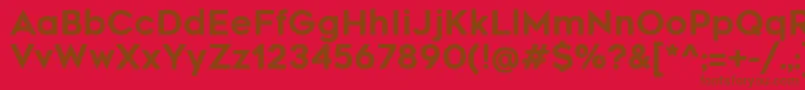 RenogaresoftRegular Font – Brown Fonts on Red Background