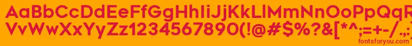 RenogaresoftRegular Font – Red Fonts on Orange Background