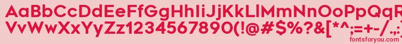 RenogaresoftRegular Font – Red Fonts on Pink Background