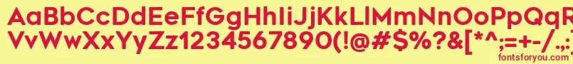 RenogaresoftRegular Font – Red Fonts on Yellow Background