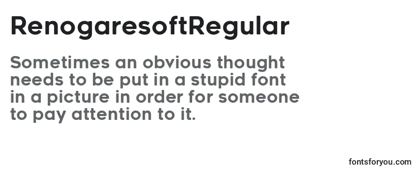 Review of the RenogaresoftRegular Font