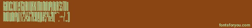 Czcionka BriemakademistdBoldcomp – zielone czcionki na brązowym tle