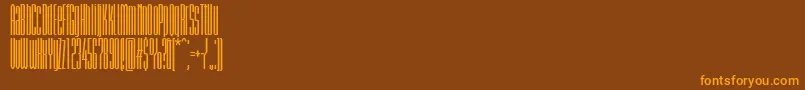 BriemakademistdBoldcomp Font – Orange Fonts on Brown Background