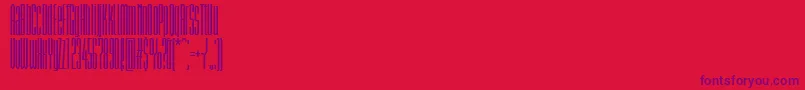 BriemakademistdBoldcomp-Schriftart – Violette Schriften auf rotem Hintergrund