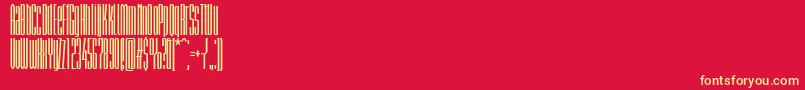 BriemakademistdBoldcomp Font – Yellow Fonts on Red Background