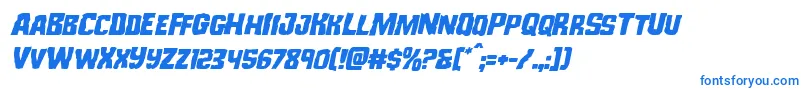 Monsterhunterital Font – Blue Fonts on White Background