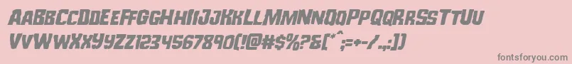 Monsterhunterital Font – Gray Fonts on Pink Background