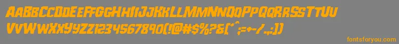 Monsterhunterital Font – Orange Fonts on Gray Background