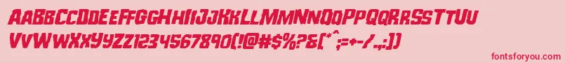Monsterhunterital Font – Red Fonts on Pink Background
