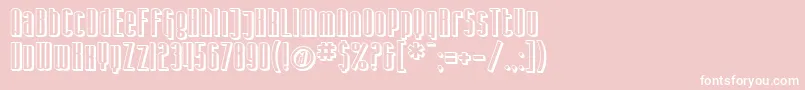 SfIronGothicShaded Font – White Fonts on Pink Background