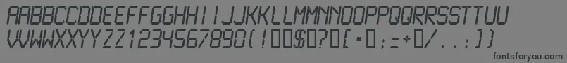 フォントLcdmn – 黒い文字の灰色の背景