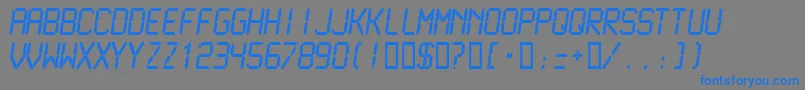 Lcdmn Font – Blue Fonts on Gray Background