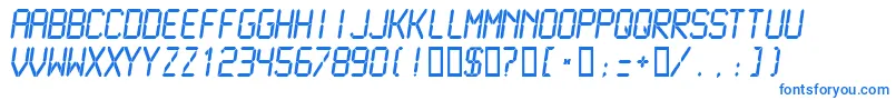 Lcdmn-Schriftart – Blaue Schriften