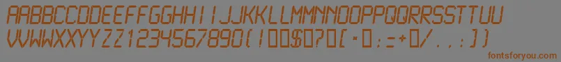 Lcdmn-fontti – ruskeat fontit harmaalla taustalla