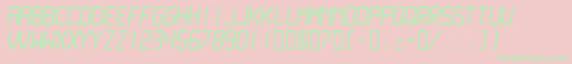 Lcdmn-fontti – vihreät fontit vaaleanpunaisella taustalla