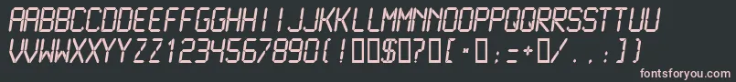 Шрифт Lcdmn – розовые шрифты на чёрном фоне
