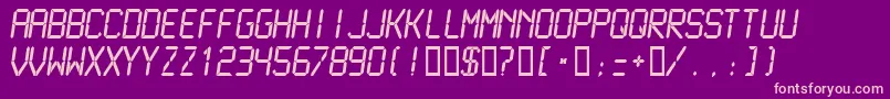 Lcdmn-fontti – vaaleanpunaiset fontit violetilla taustalla
