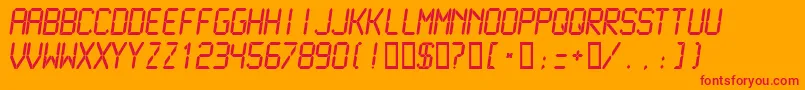 Шрифт Lcdmn – красные шрифты на оранжевом фоне
