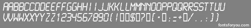 Lcdmn-fontti – valkoiset fontit harmaalla taustalla