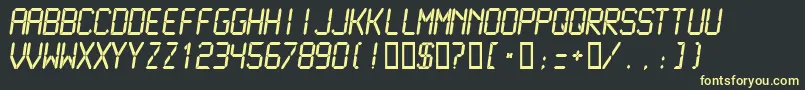 Lcdmn Font – Yellow Fonts on Black Background