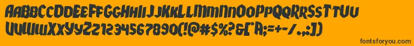 Xmasxpressrotate2 Font – Black Fonts on Orange Background