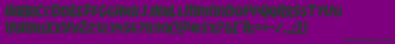 Xmasxpressrotate2-Schriftart – Schwarze Schriften auf violettem Hintergrund