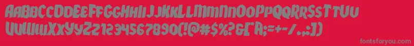 Police Xmasxpressrotate2 – polices grises sur fond rouge