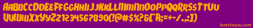 Xmasxpressrotate2 Font – Orange Fonts on Purple Background