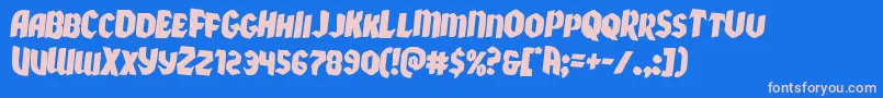 Xmasxpressrotate2 Font – Pink Fonts on Blue Background