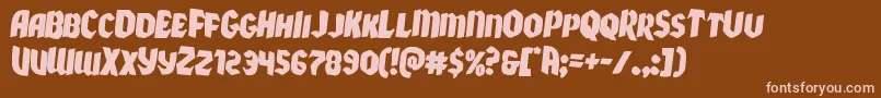 Xmasxpressrotate2 Font – Pink Fonts on Brown Background