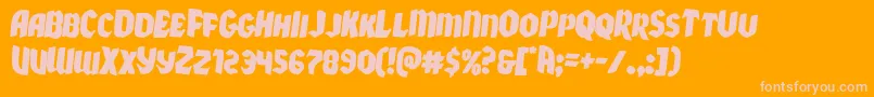 Xmasxpressrotate2 Font – Pink Fonts on Orange Background