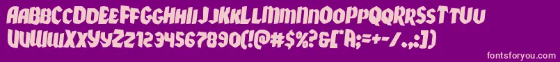 Xmasxpressrotate2 Font – Pink Fonts on Purple Background