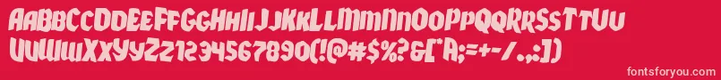 Xmasxpressrotate2 Font – Pink Fonts on Red Background