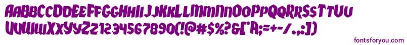 Xmasxpressrotate2 Font – Purple Fonts on White Background